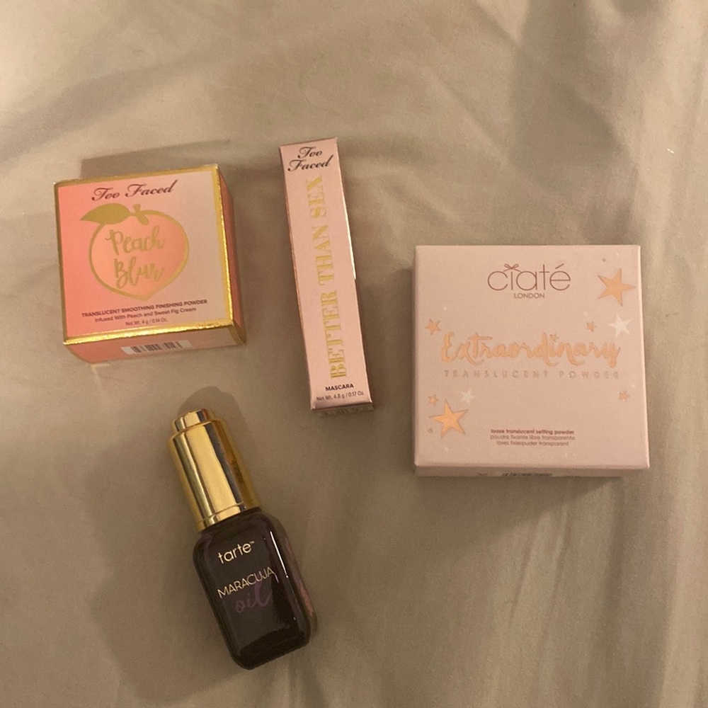 Never used makeup. Too faced, tarte, and ciate.